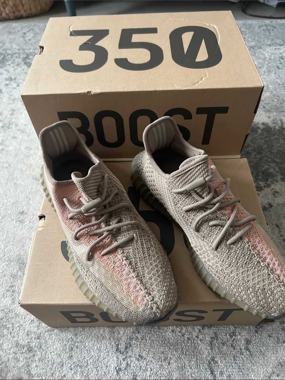 adidas Yeezy Boost 350 V2 Taupe with Coral Accent